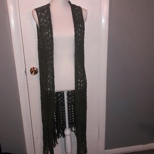 Hunter green cardigan